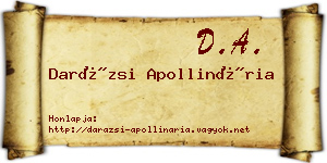 Darázsi Apollinária névjegykártya